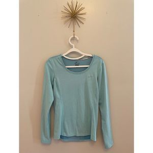 Nike Light Blue Dri-fit Long Sleeve Athletic Top